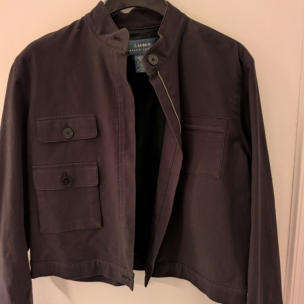 Lauren Ralph Lauren Women's Black Utility Jacket | XL